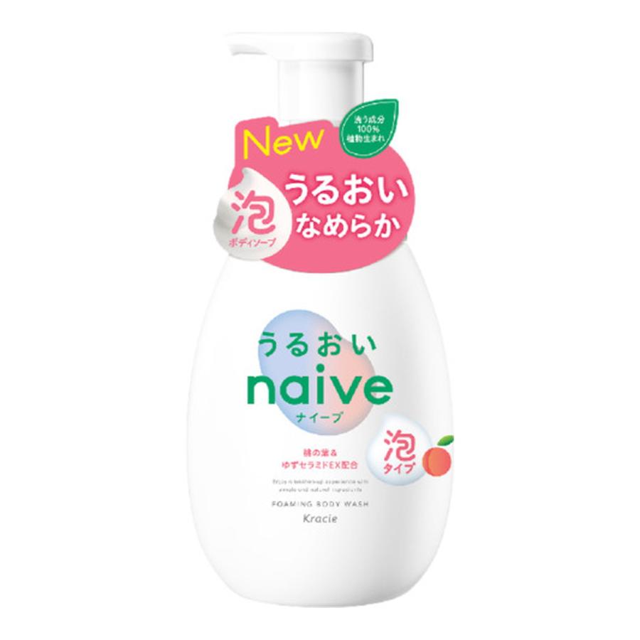 Жидкое мыло-пенка для тела Naive с экстрактом листьев персикового дерева, 600 мл