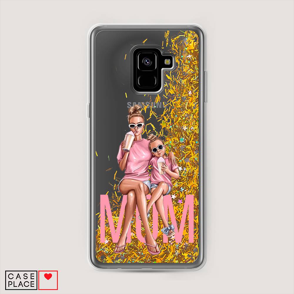 

Чехол Awog на Samsung Galaxy A8 + "Lovely mom", Синий;бежевый;розовый, 25590-1