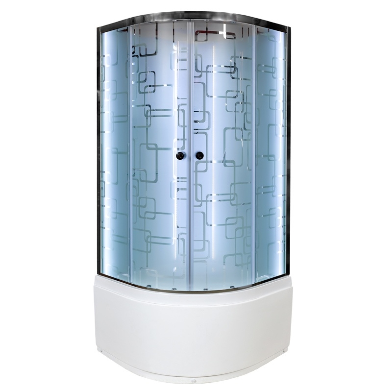 

Душевая кабина Deto Em EM4590 N LED гм 90 x 90 см, без крыши, с Led подсветкой, с гидромас