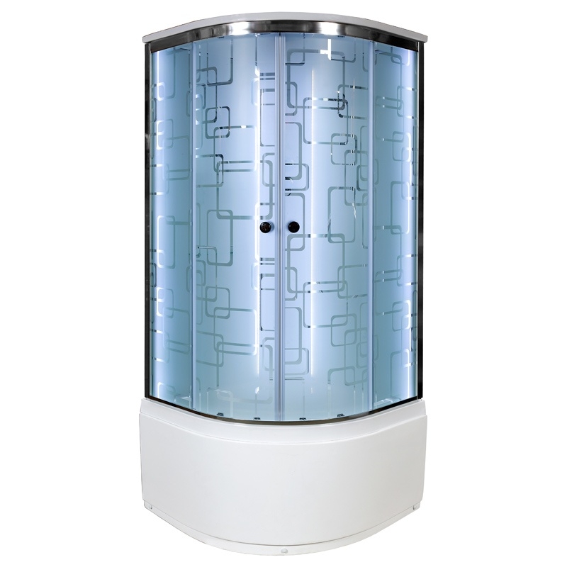 

Душевая кабина Deto Em EM4590 LED гм 90 x 90 см, с крышей, с Led подсветкой, с гидромассаж