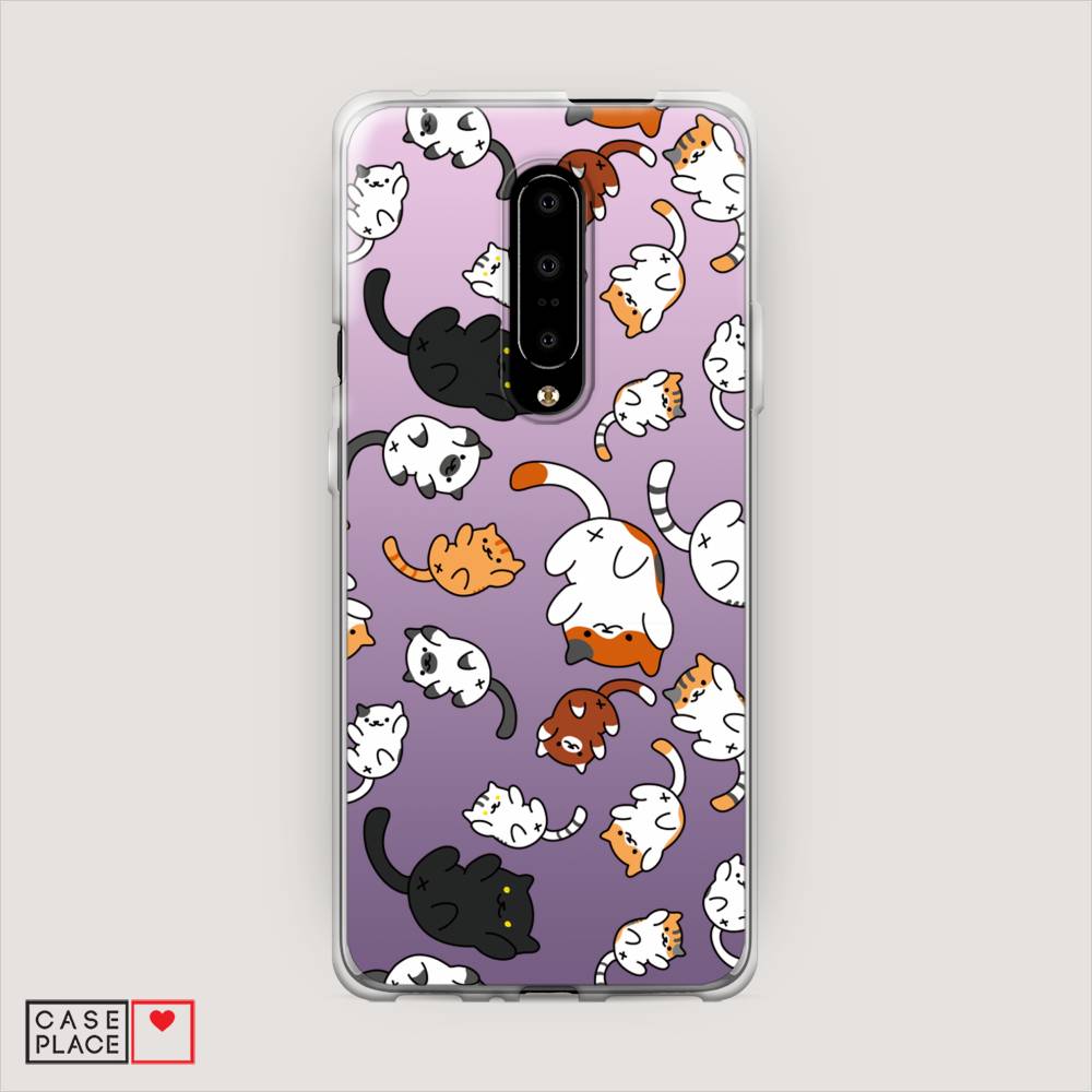 

Чехол Awog на OnePlus 7 Pro / ВанПлас 7 Pro "Котопад", Фиолетовый;белый, 150850-7