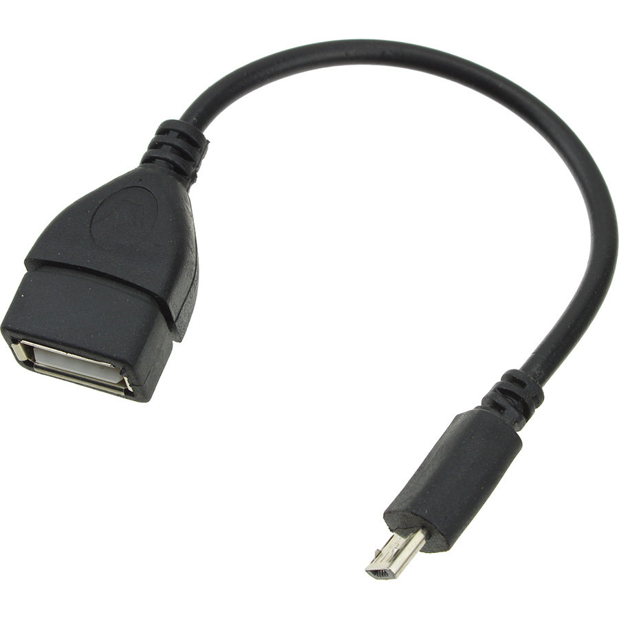 

Переходник USB(G)-Micro-USB B Android, гибкий OTG, черный
