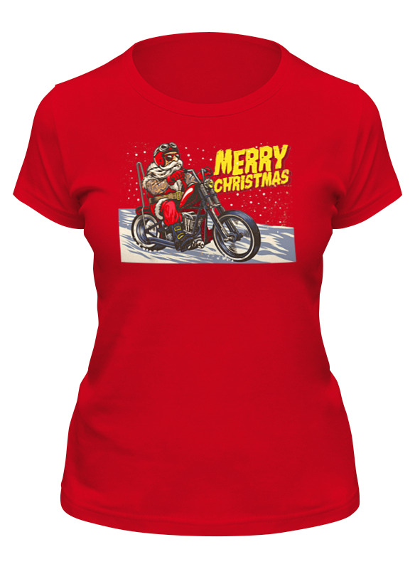 

Футболка женская Printio Santa moto красная 2XL, Красный, Santa moto