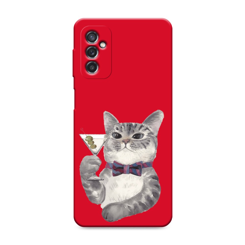 

Матовый силиконовый чехол "Кот джентльмен" на Samsung Galaxy M52, Кот джентльмен