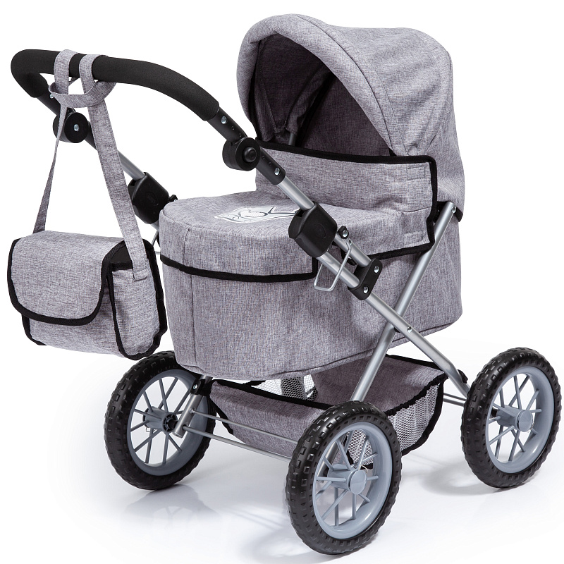 

Коляска для кукол Bayer Design Trendy серая с короной, Серый