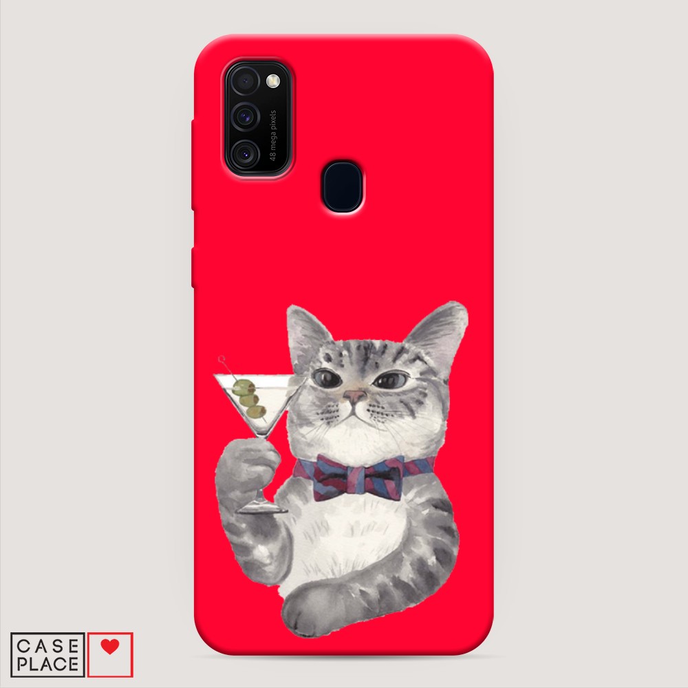 

Матовый силиконовый чехол "Кот джентльмен" на Samsung Galaxy M30s, Кот джентльмен