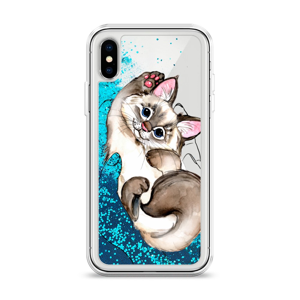 

Чехол Awog на Apple iPhone XS (10S) / Айфон XS (10S) "Котенок в ладошках", Разноцветный, 11893-1