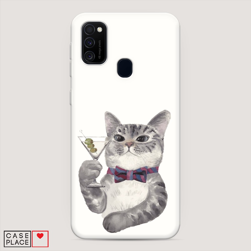 

Матовый силиконовый чехол "Кот джентльмен" на Samsung Galaxy M21, Кот джентльмен