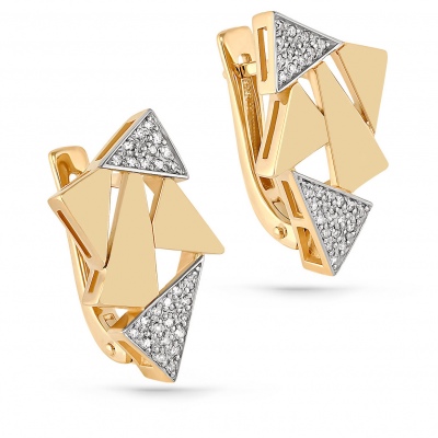 

Серьги из желтого золота с бриллиантом Kabarovsky 12-2923-1000, 12-2923-1000