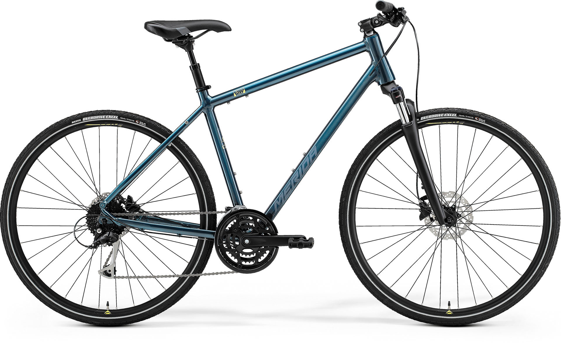 Велосипед Merida Crossway 100 Teal-Blue Silver-Blue-Lime, W-L-55