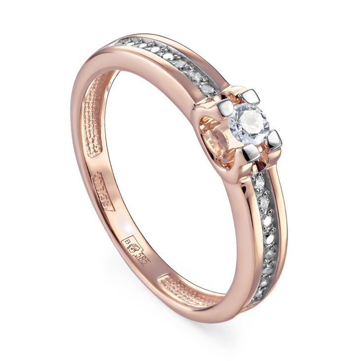 

Кольцо из красного золота с бриллиантом р. 17 Kabarovsky 11-01274-1000, 11-01274-1000