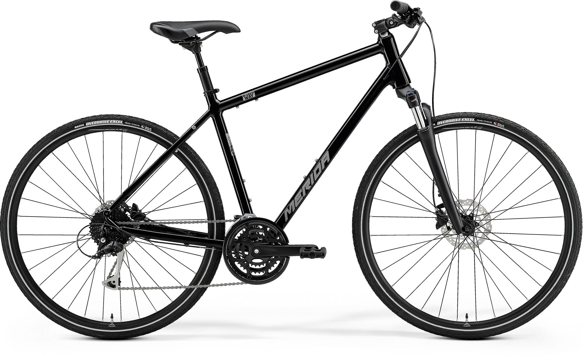 Велосипед Merida Crossway 100 Glossy Black-Matt Silver, M-51