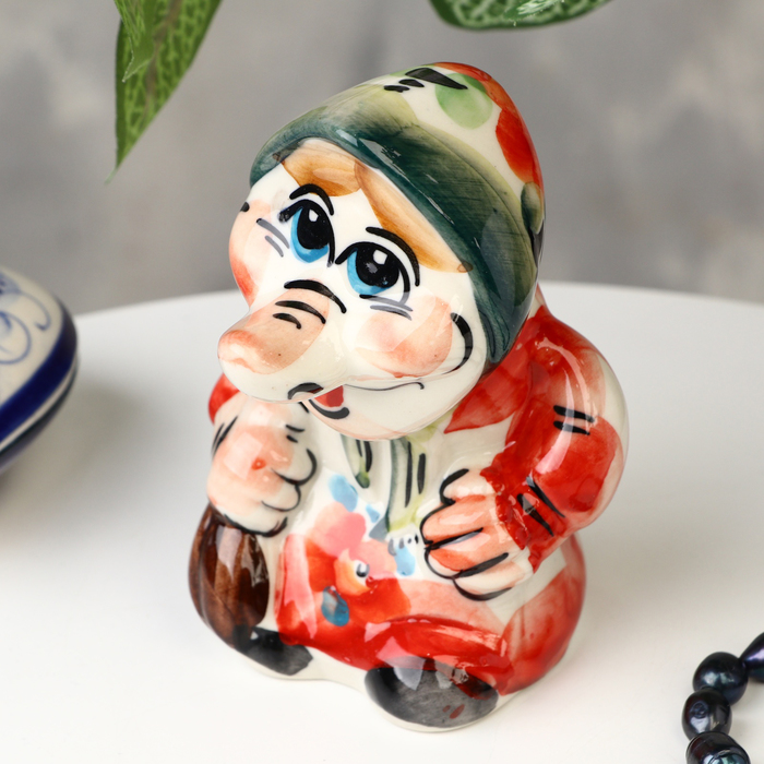 

Сувенир Буся, гжель, цвет, 12х8 см, Синий