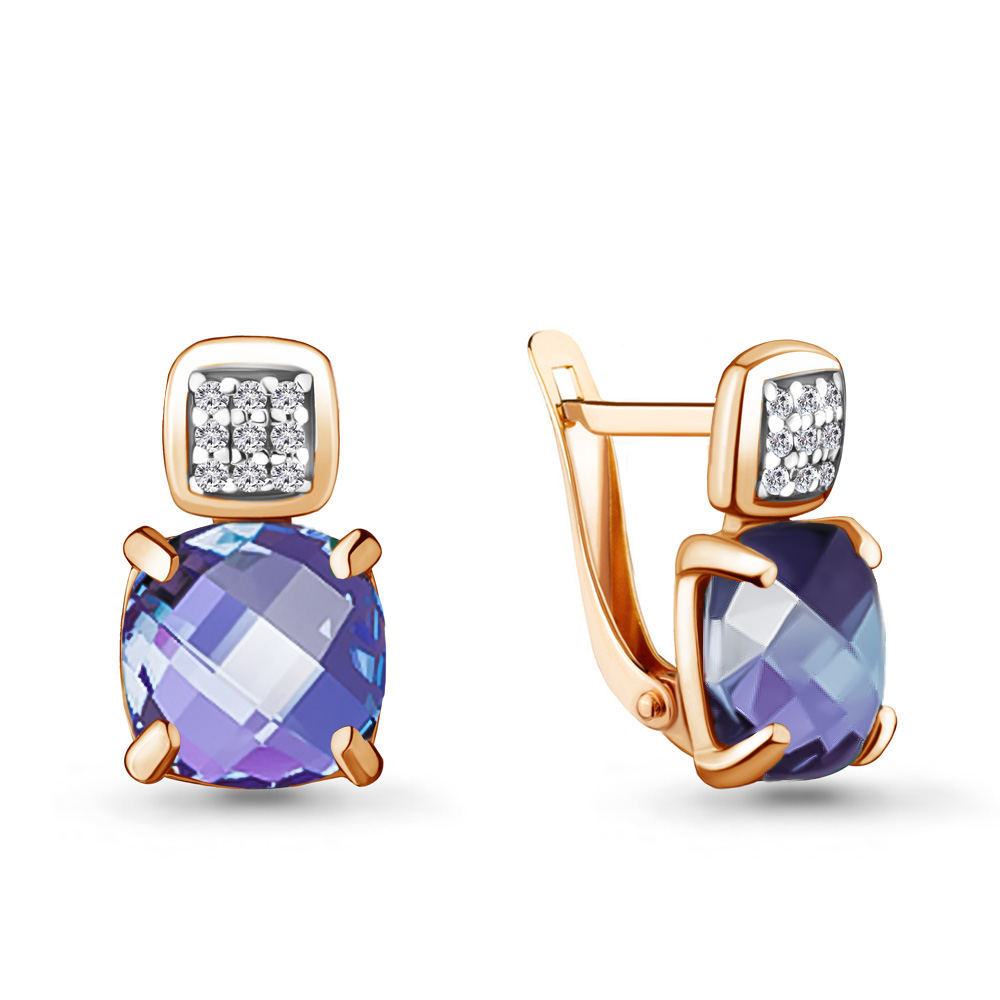 

Серьги из серебра с алекситом Aquamarine 4477425А_925_з, 4477425А_925_з