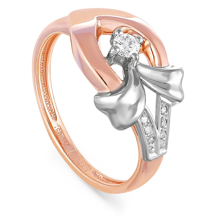 

Кольцо из красного золота с бриллиантом р. 17,5 Kabarovsky 11-0452-1000, 11-0452-1000