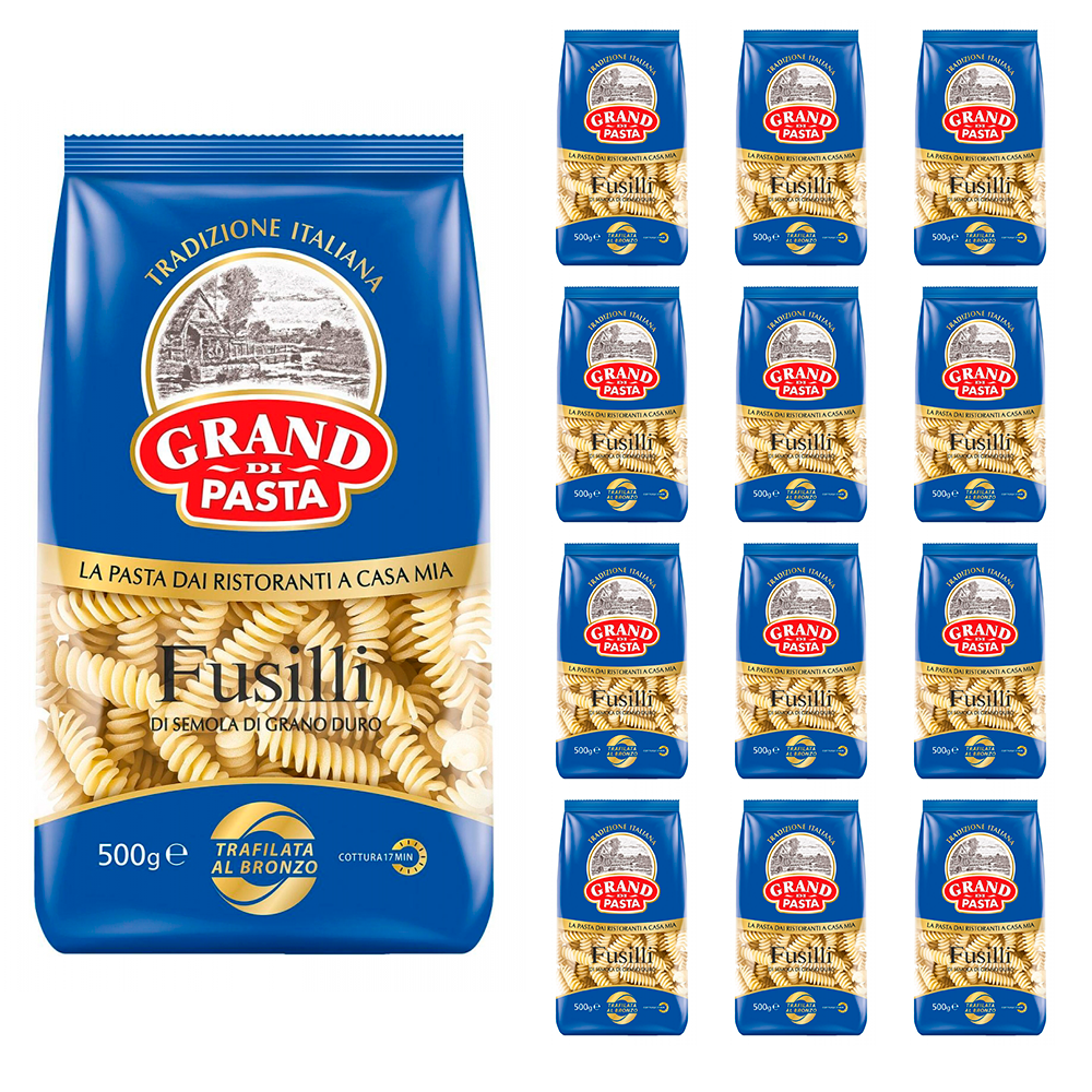 

Спирали Grand Di Pasta (фузилли) 500г, 12 упаковок