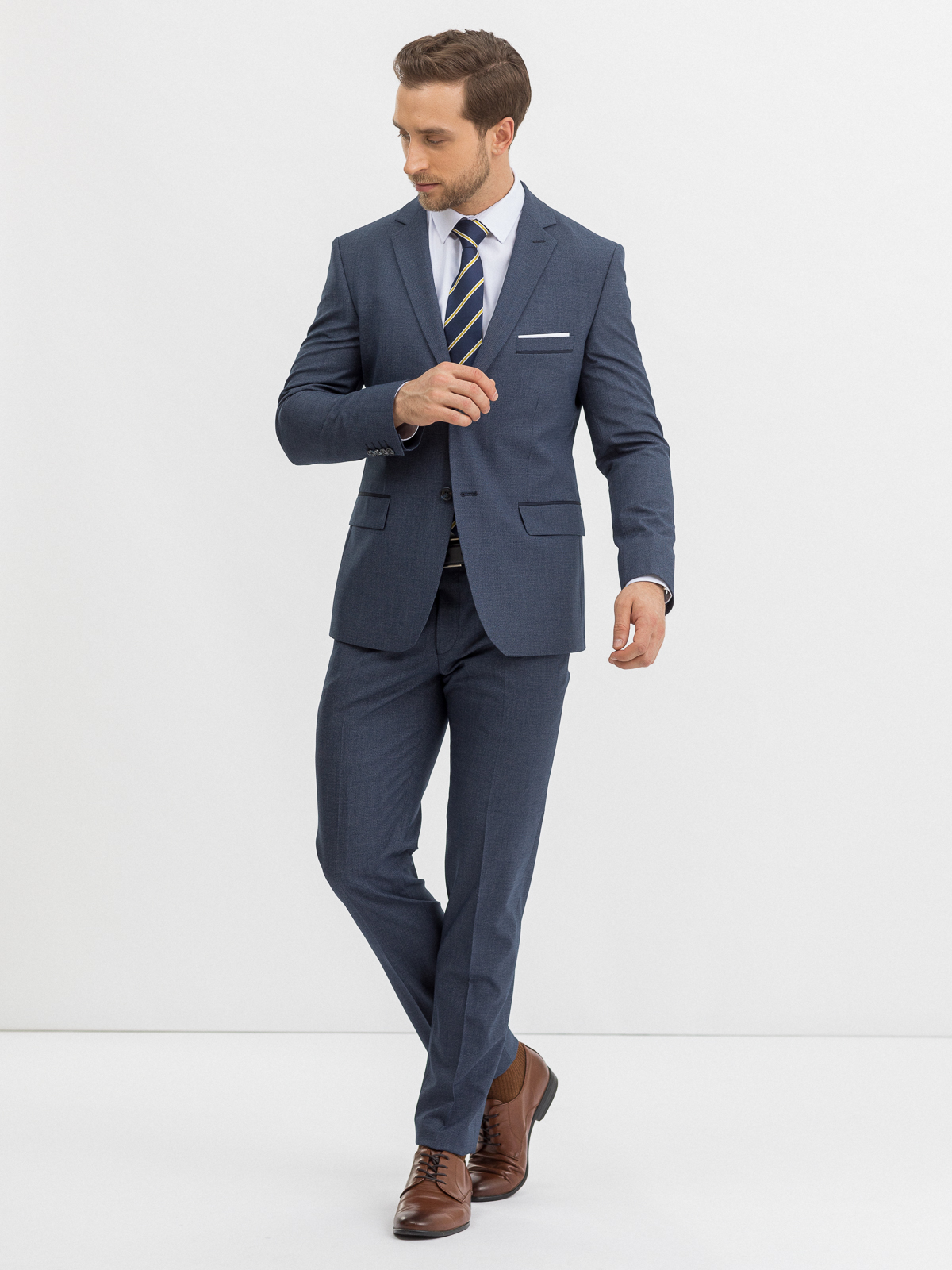 

Костюм мужской Marc De Cler ZKs24611Blue-182 голубой; синий 48 RU, ZKs24611Blue-182