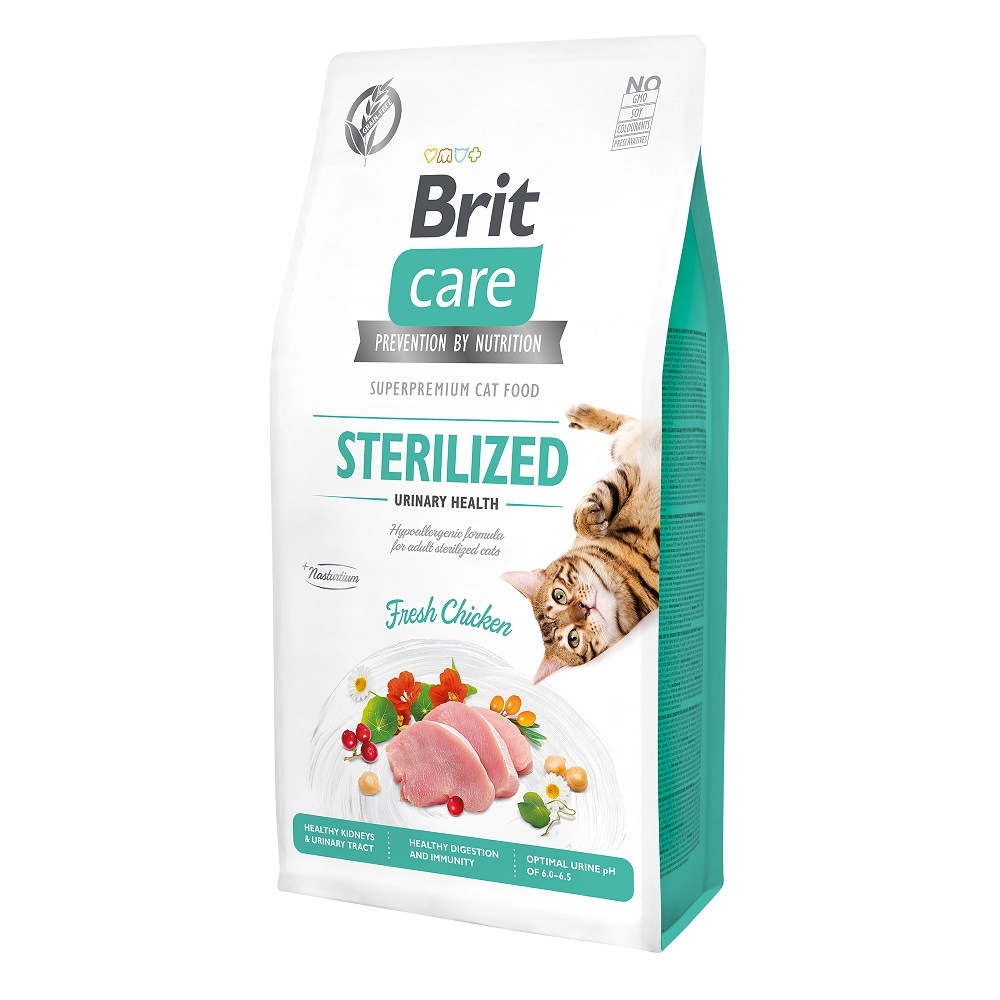 фото Сухой корм для кошек brit care cat sterilized urinary health , курица, 7 кг