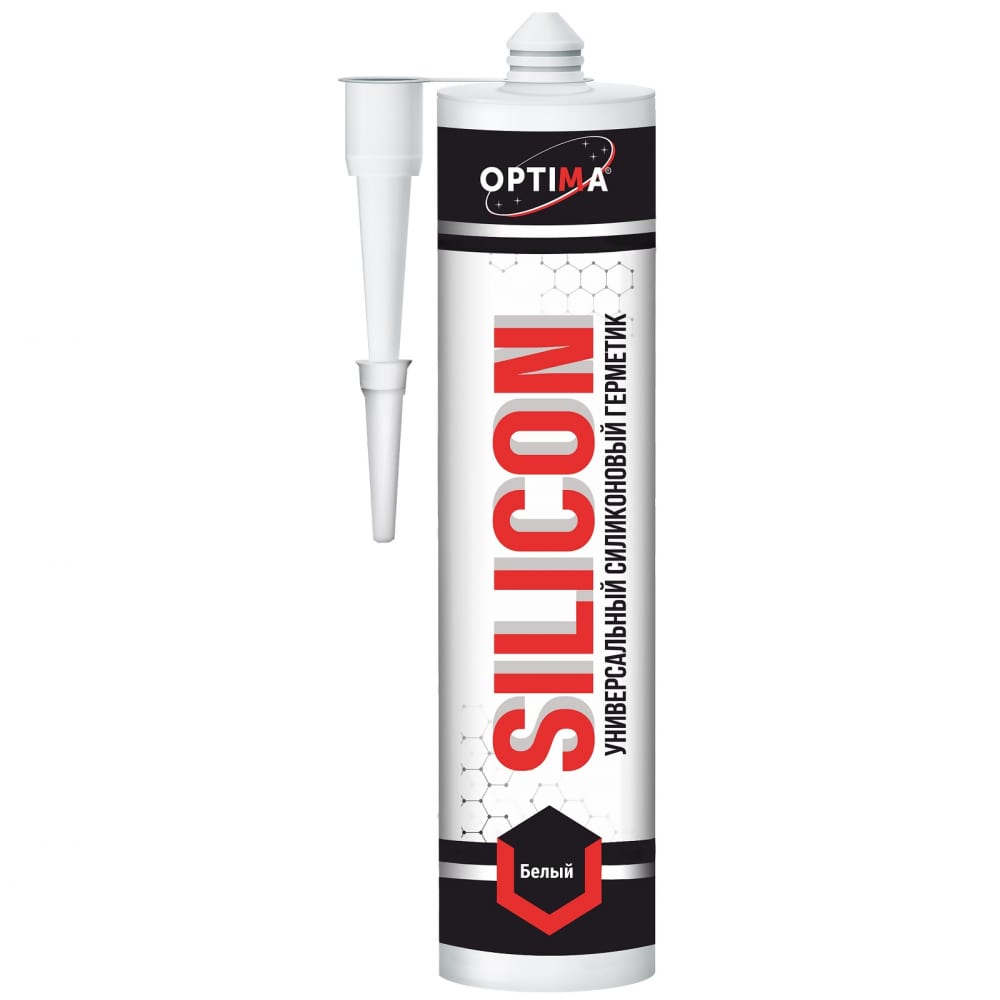 

Универсальный силиконовый герметик OPTIMA SILICON белый, 280 мл 11605322
