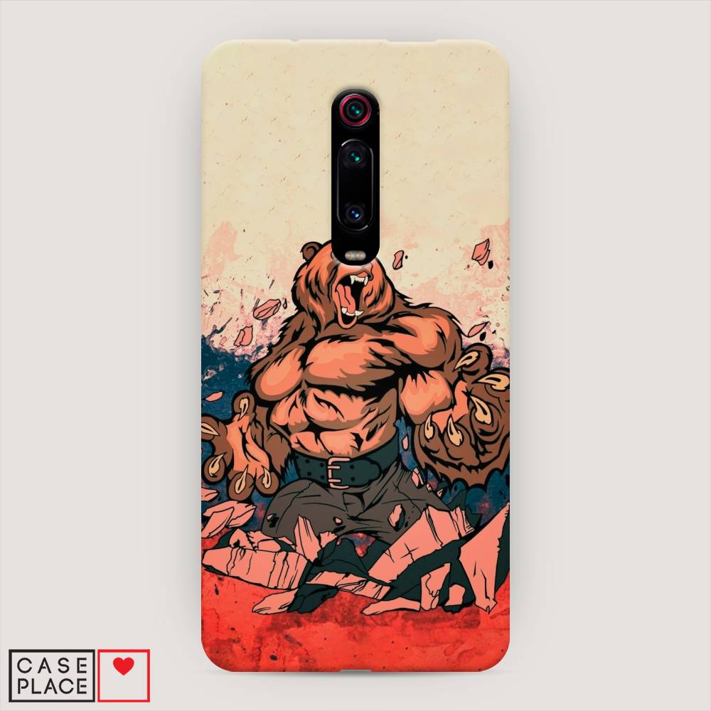 

Пластиковый чехол "Медведь с флагом РФ" на Xiaomi Redmi K20 Pro, 35620-1