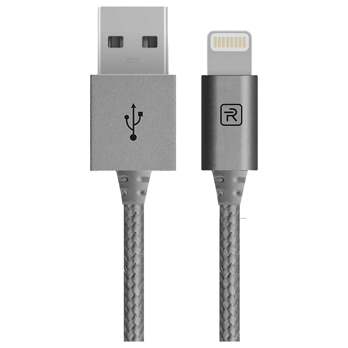 Кабель Revocharge USB - Lightning 1 м, серый