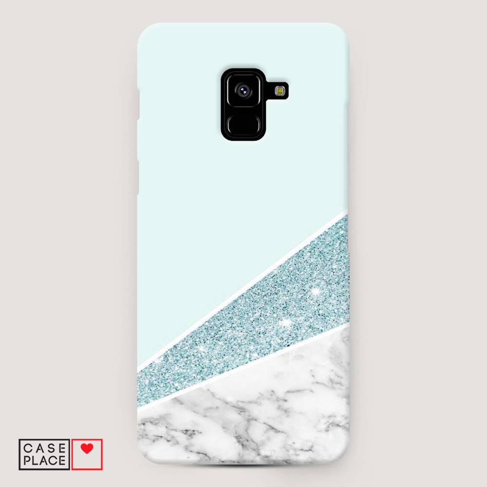 

Чехол Awog "Мрамор с голубыми блестками" для Samsung Galaxy A8 +