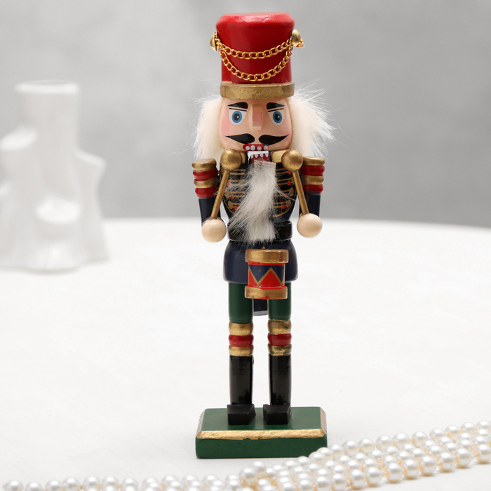 

Фигурка Щелкунчик-барабанщик синий, 20 см, дерево