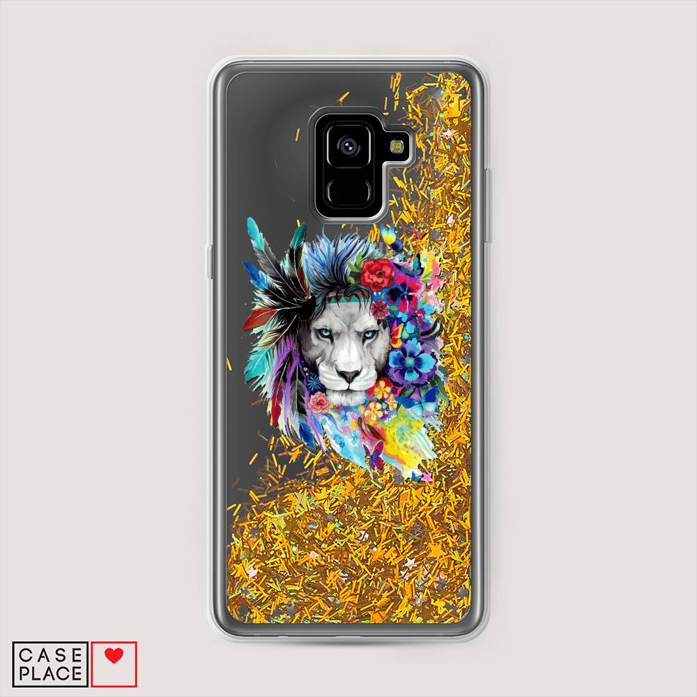 

Чехол Awog на Samsung Galaxy A8 + "Гавайский лев", Розовый, 25590-1
