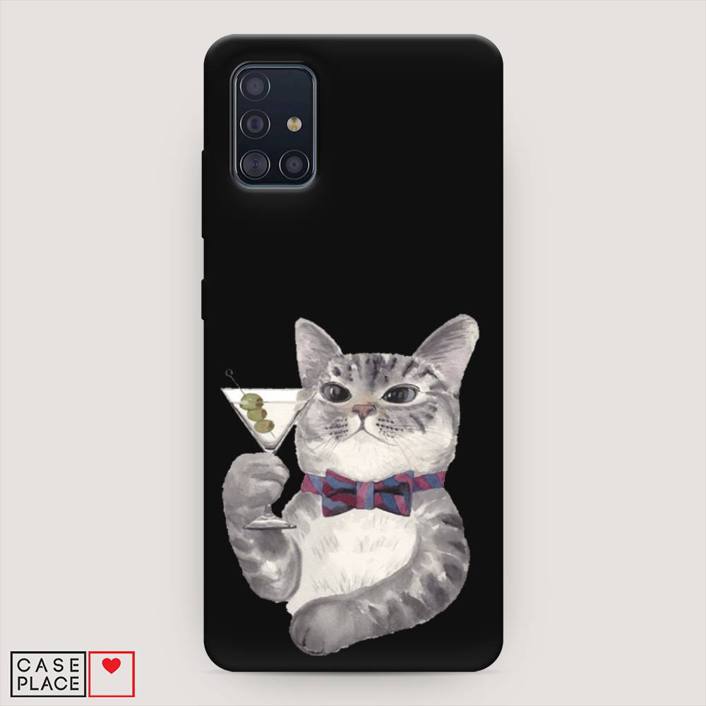 

Матовый силиконовый чехол "Кот джентльмен" на Samsung Galaxy A51, Кот джентльмен