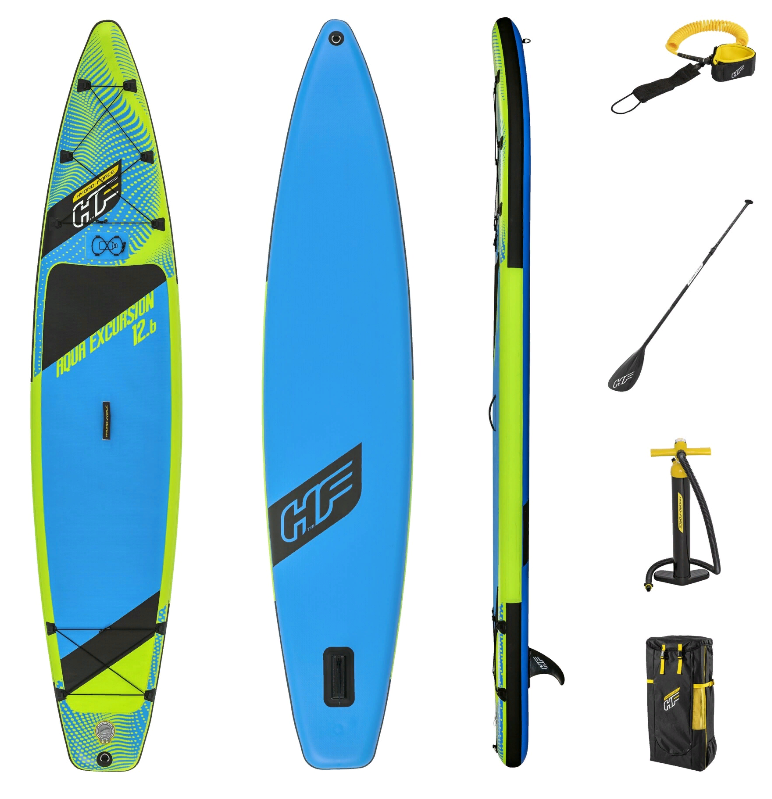 SUP-доска Bestway Aqua Excursion 12,5' 381x79x15см, насос, весло, лиш, ремнабор, до 120кг