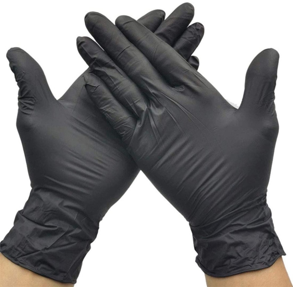 Перчатки Wally Plastic нитриловые и виниловые 100 шт (50 пар) р. S цвет черный