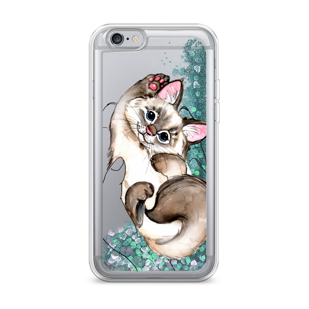 

Жидкий чехол с блестками "Котенок в ладошках" на Apple iPhone 6S, 0104S95-1