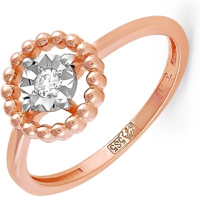 

Кольцо из красного золота с бриллиантом р. 16,5 Kabarovsky 11-0903-1000, 11-0903-1000