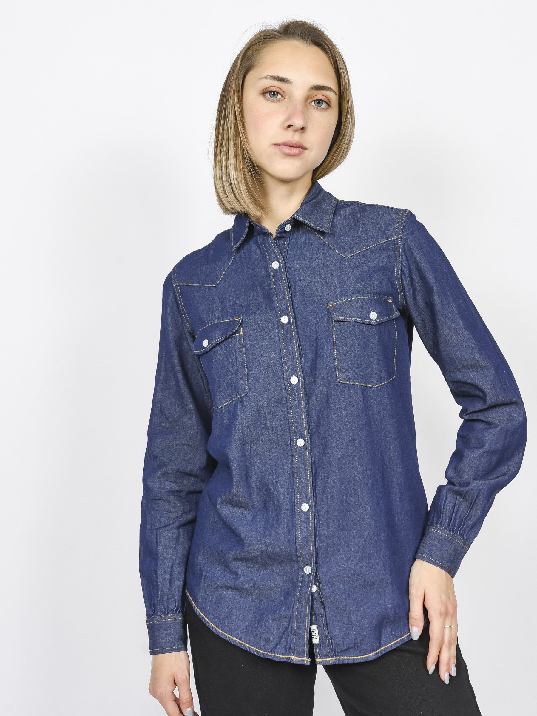 

Рубашка женская ALCOTT Denim shirt синяя XS, Синий, Denim shirt