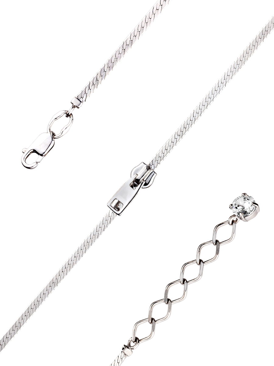 Браслет из серебра с фианитом р. 17 UVILERS ZS97933