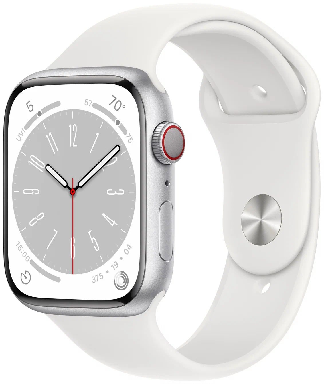 

Смарт-часы Apple Watch SE2 GPS, 44 mm, Silver, ML, White Sport Band