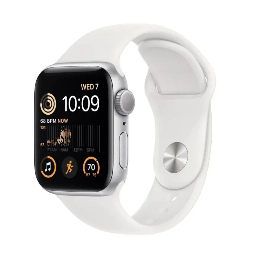 

Смарт-часы Apple Watch SE2 GPS, 40 mm, Silver, SM, White Sport Band