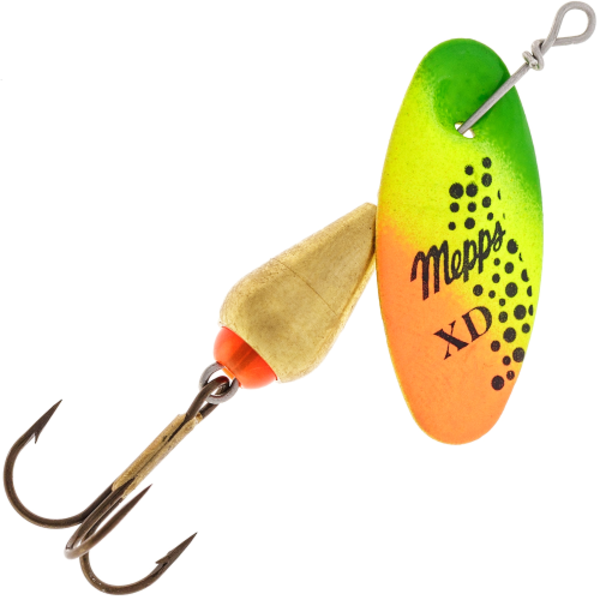

Блесна Mepps Xd Tri Fluo  G Tiger, Зеленый;желтый;оранжевый;черный;золотистый, Mepps Xd Tri Fluo 1 G Tiger