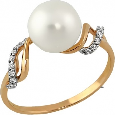 

Кольцо из красного золота с жемчугом/фианитом р. 17,5 Гранат 3.10.11.0275.00-1503, 3.10.11.0275.00-1503