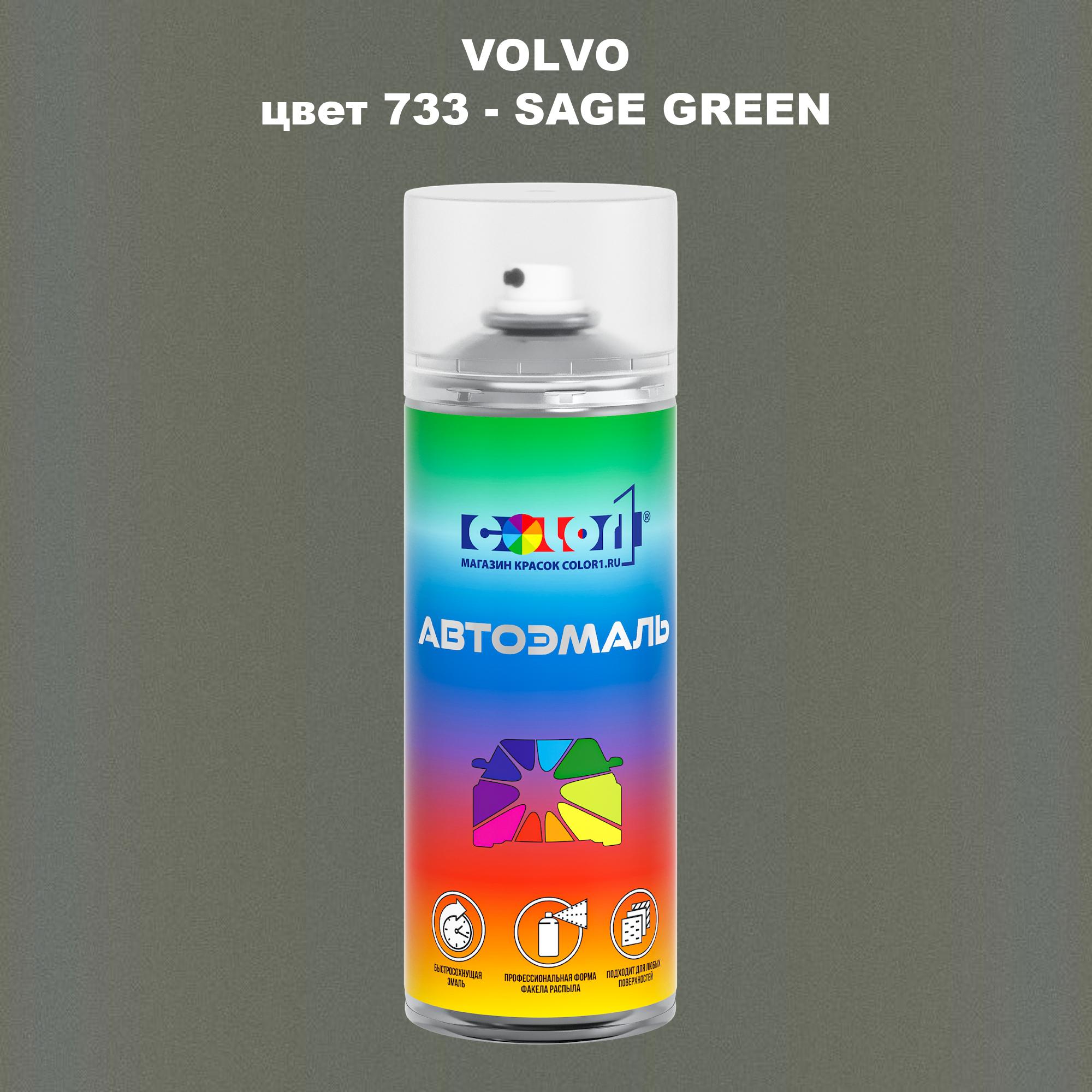 

Аэрозольная краска COLOR1 для VOLVO, цвет 733 - SAGE GREEN, Прозрачный