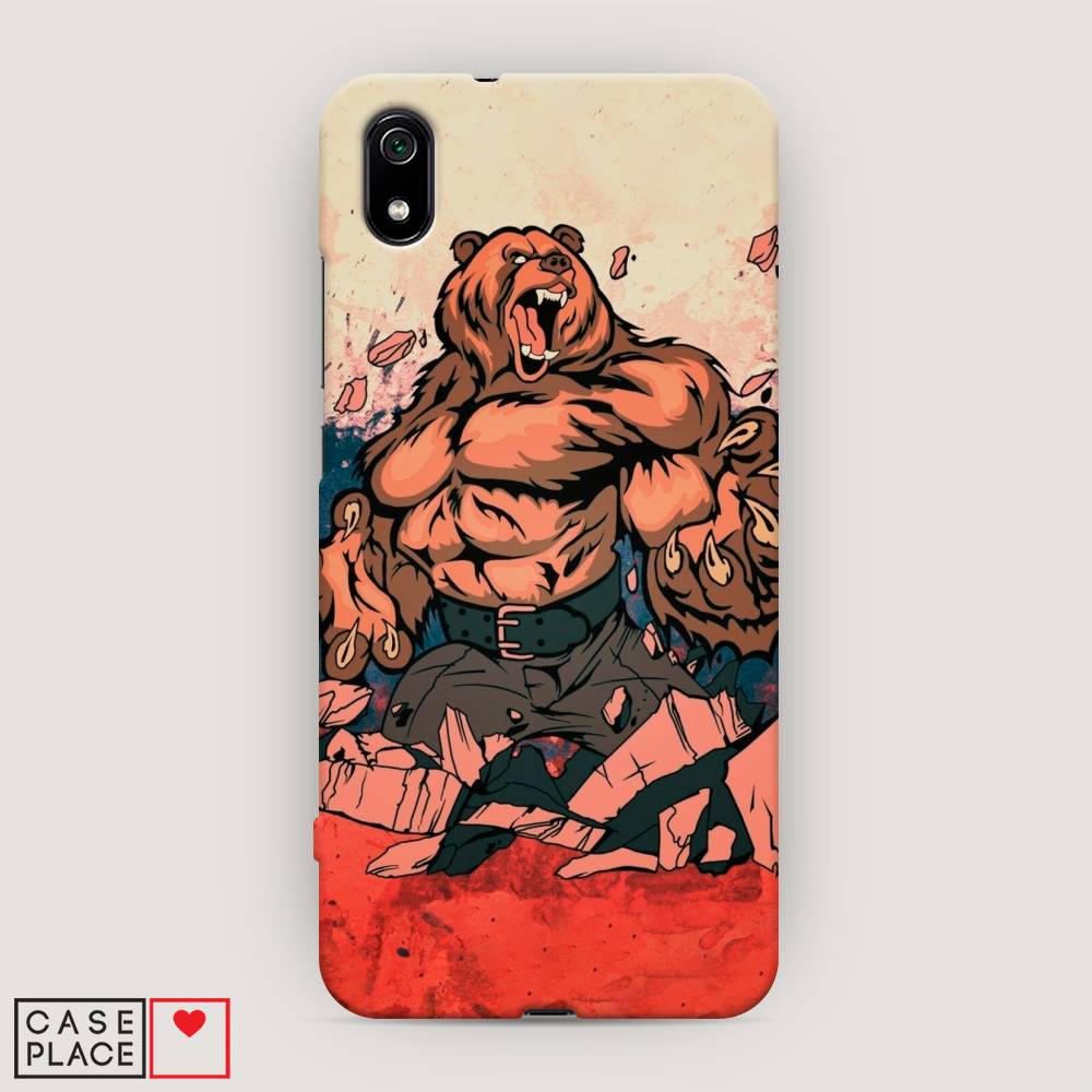 

Пластиковый чехол "Медведь с флагом РФ" на Xiaomi Redmi 7A, 35420-1