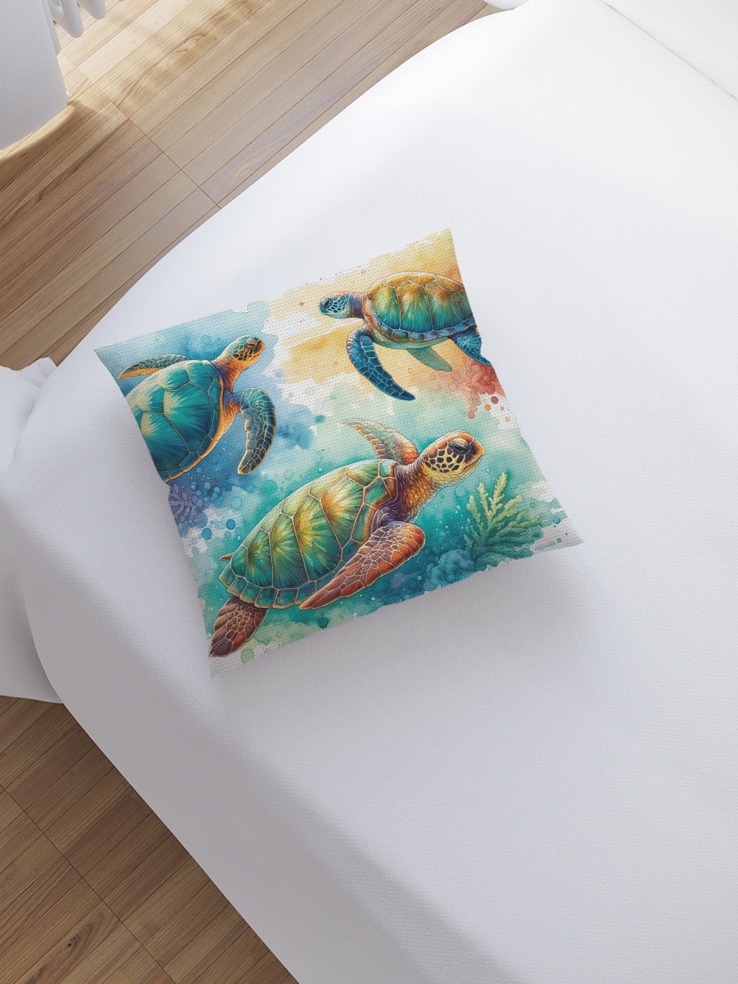 

Наволочка декоративная JoyArty Разноцветные черепахи 45х45, sl_sd3147, Зеленый