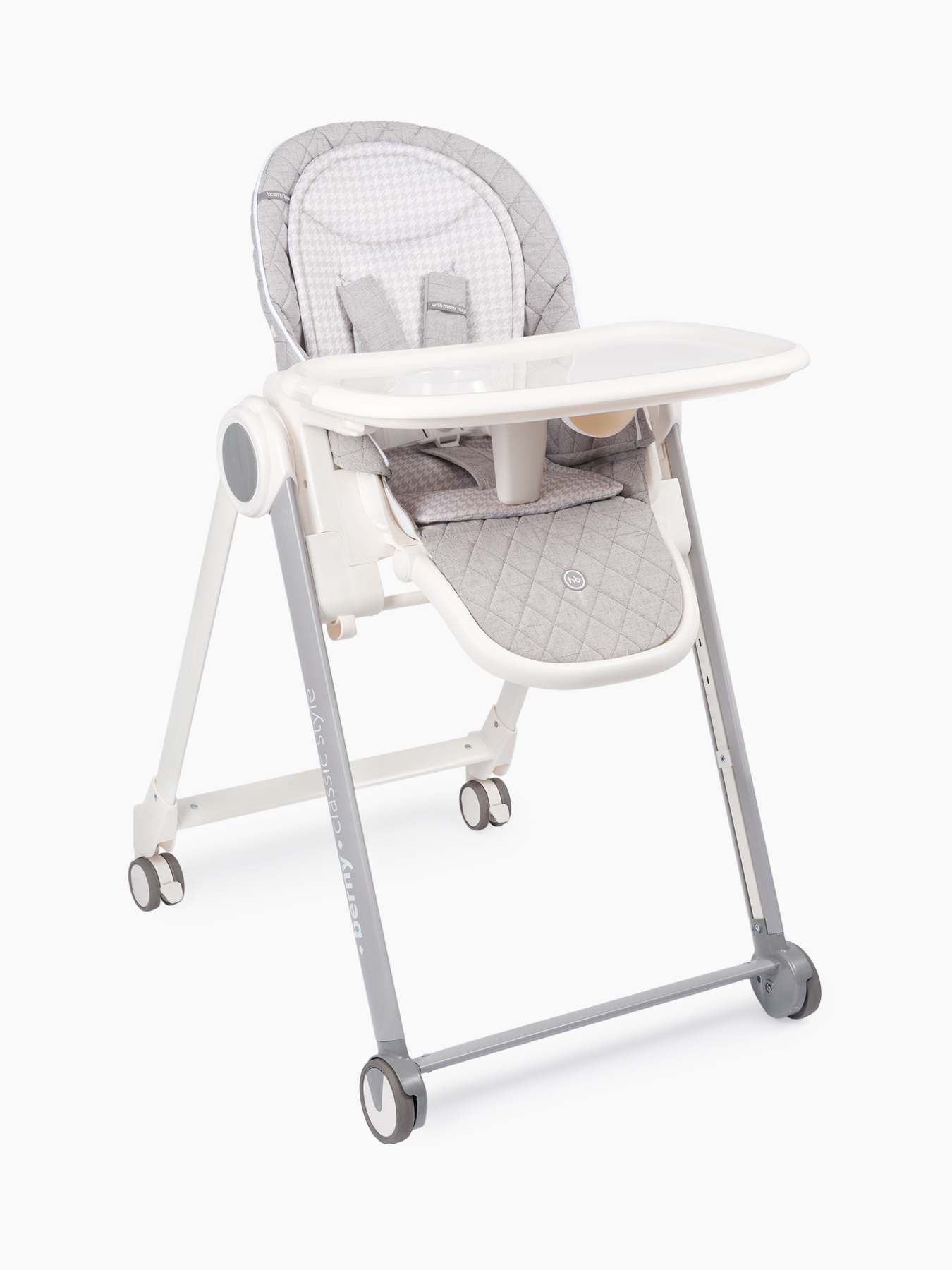 фото Стул для кормления berny basic new (light grey) happy baby