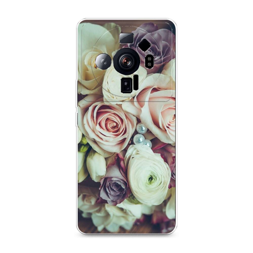 

Чехол на Xiaomi 12S Ultra "Свадебный букет", Белый;фиолетовый, 314550-2
