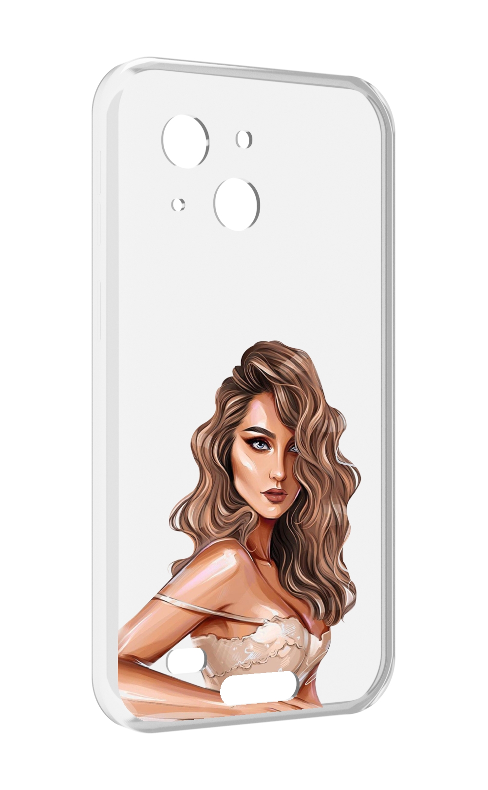 

Чехол MyPads Кудрявая-девушка женский для Oukitel WP20 / WP20 Pro, Прозрачный, Tocco