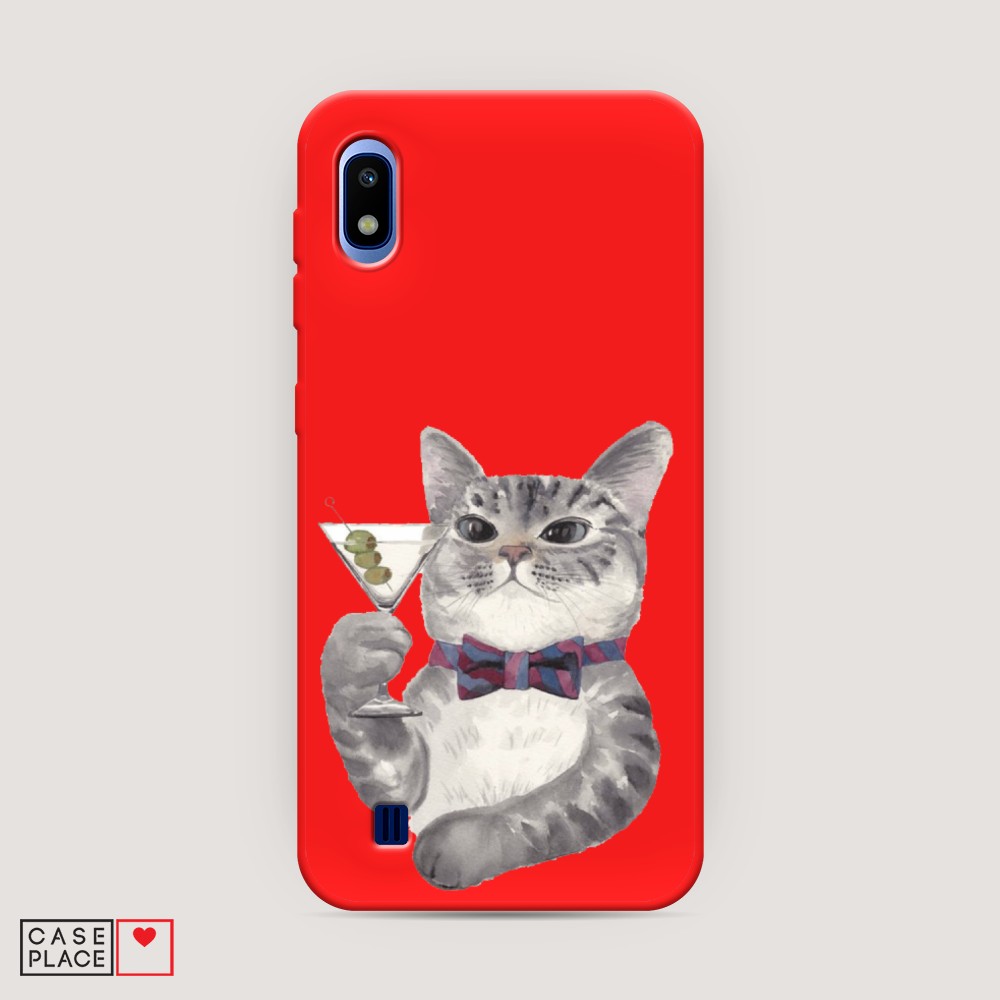 

Матовый силиконовый чехол "Кот джентльмен" на Samsung Galaxy A10, Кот джентльмен