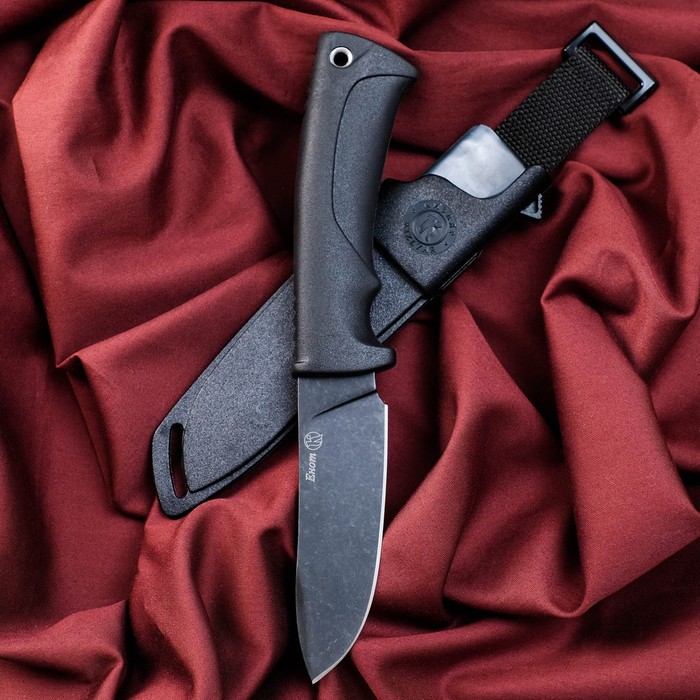 

Нож кавказский, разделочный Енот stonewash, сталь AUS-8, рукоять эластрон, 10.5 см
