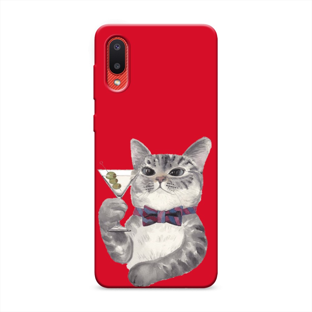 

Матовый силиконовый чехол "Кот джентльмен" на Samsung Galaxy A02, Кот джентльмен