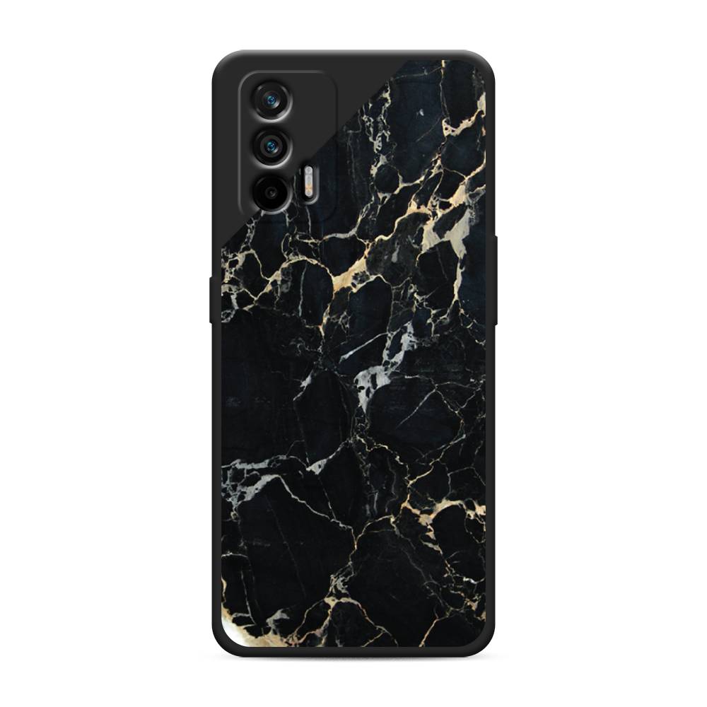 

Чехол Awog на Realme Q3 Pro/GT "Черный мрамор уголок", Разноцветный, 256552-1