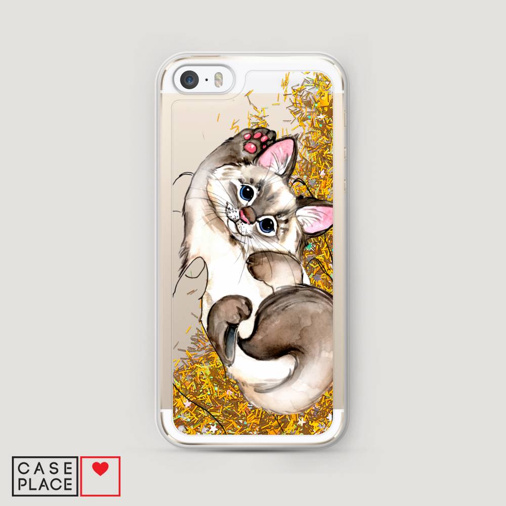 

Чехол Awog на Apple iPhone 5 / Айфон 5 "Котенок в ладошках", 10390-1